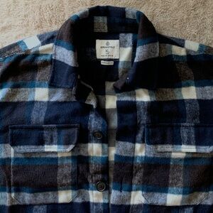 Blue plaid jacket for men